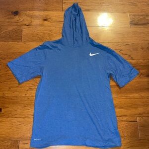 Nike Blue Short Sleeve Dri-Fit Pullover
